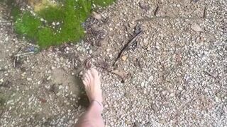 The BEST part of any hike is walking barefoot on moss