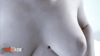 Sabrina: Spanish Babe with Big Natural Tits Sabrina Fiddles on the Couch