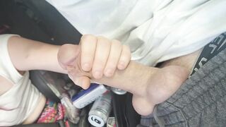 Hot Milf Gives Handjob while driving for Uber