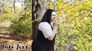 Smoking Pregnant Nun