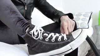 Vacuum Dusty Sneakers and Then Cum on Them! POV, JOI, Lady Victoria Valente