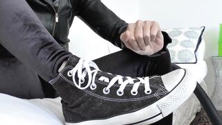Vacuum Dusty Sneakers and Then Cum on Them! POV, JOI, Lady Victoria Valente