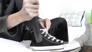 Vacuum Dusty Sneakers and Then Cum on Them! POV, JOI, Lady Victoria Valente