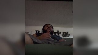 Masturbating to hentai