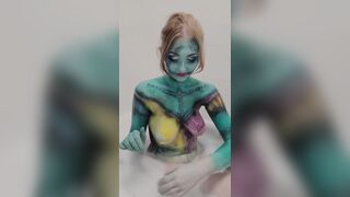 Cosplay Sally Body Paint Bath Tit Play