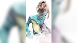 Cosplay Sally Body Paint Bath Tit Play
