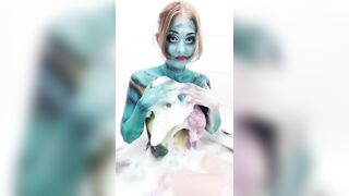 Cosplay Sally Body Paint Bath Tit Play
