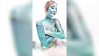 Cosplay Sally Body Paint Bath Tit Play