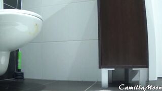 In the office toilet, I pissed on my boss's plate