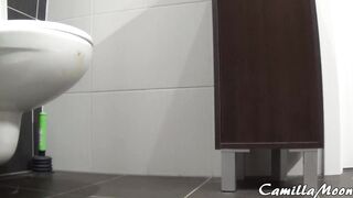 In the office toilet, I pissed on my boss's plate