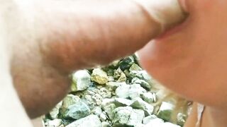 Horny student gives an ORAL and rides a professor's dick IN PUBLIC! TOO RISKY!