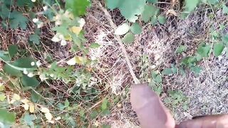 Sexy cock took POV CUMSHOT and piss OUTDOOR!
