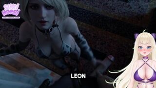 Resident Evil Ashley takes care of Leon’s monster dick | Horny Vtuber React