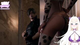 Resident Evil Ashley takes care of Leon’s monster dick | Horny Vtuber React