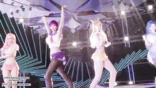 [MMD] SECRET NUMBER - WHO DIS Ahri Akali Seraphine Kaisa Evelynn Sexy Kpop Dance League of Legends Hentai Uncensored 4K 60FPS