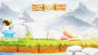 Tiny Plumber Trapped Inside Blonde Princess Butt Tries to Escape– 3D short