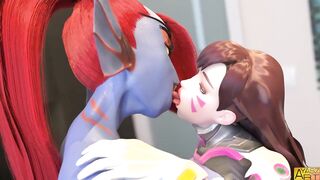 Deep Kissing - Undyne & D.va - Ayasz