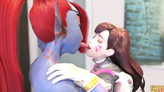 Deep Kissing - Undyne & D.va - Ayasz