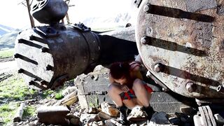 Teen Misty Has To Pee While Searching For Bug Pokemon In The Mines Outdoors